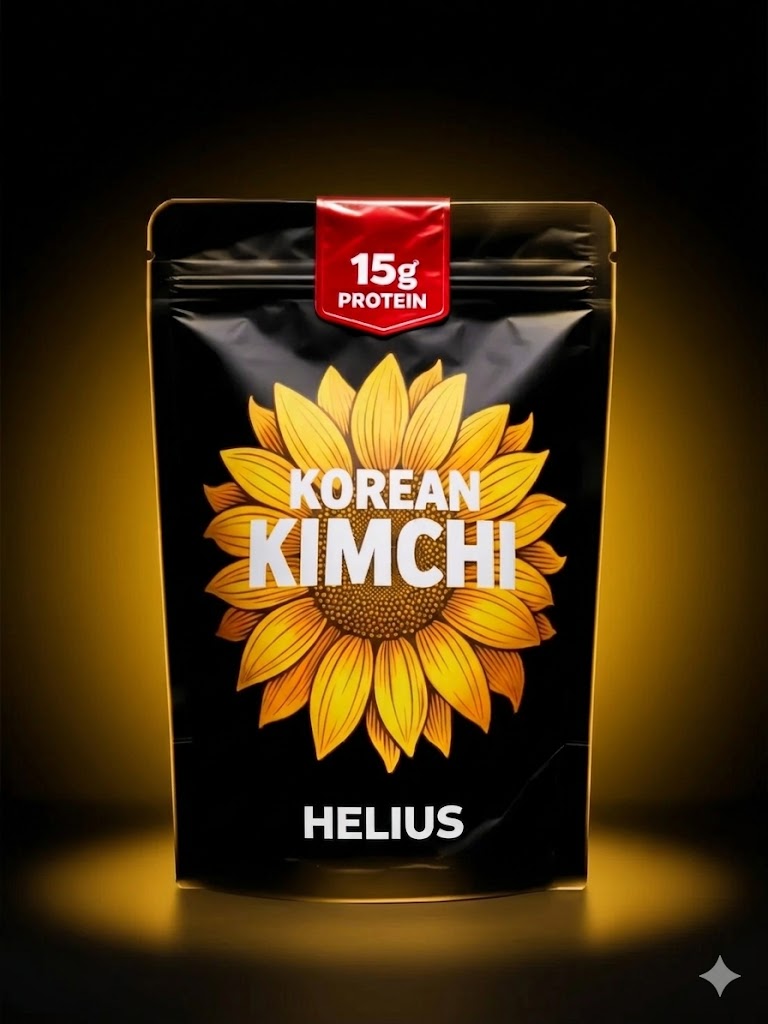 HELIUS Korean Kimchi protein snack pouch